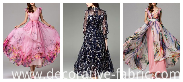 Woven Colorful Print Polyester Chiffon Fabric for Dress/Shirt